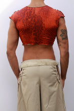Load image into Gallery viewer, Red Animal Print Crop Top
