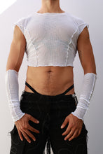 Load image into Gallery viewer, White Mesh Baby Tee
