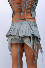 Load image into Gallery viewer, Gray Pleated Wrap Skirt
