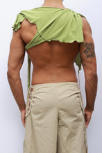 Load image into Gallery viewer, Green Asymmetric Crop Top
