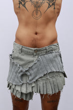 Load image into Gallery viewer, Upcycled Knit Patchwork Pleated Skirt

