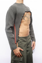 Load image into Gallery viewer, Dark Gray Crop Sweater
