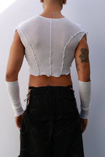 Load image into Gallery viewer, White Mesh Baby Tee
