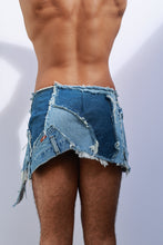 Load image into Gallery viewer, Denim Patchwork Mini Skirt
