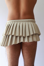 Load image into Gallery viewer, Beige Pleated Mini Skirt
