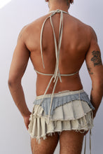 Load image into Gallery viewer, Beige &amp; Gray Pleated Skirt
