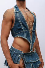 Load image into Gallery viewer, Denim Halter Top
