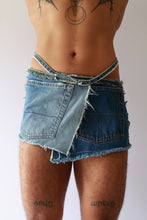 Load image into Gallery viewer, Denim Mini Wrap Skirt
