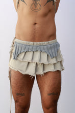 Load image into Gallery viewer, Beige &amp; Gray Pleated Skirt
