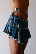 Load image into Gallery viewer, Denim Wrap Mini Skirt
