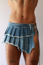 Load image into Gallery viewer, Denim Pleated Skirt
