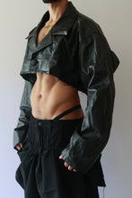 Load image into Gallery viewer, Crop Faux Leather Jacket
