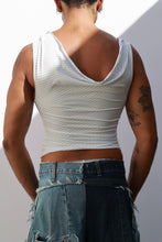 Load image into Gallery viewer, Cow Neck Pinstripe Top
