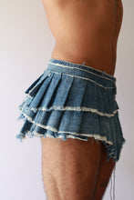 Load image into Gallery viewer, Denim Pleated Skirt
