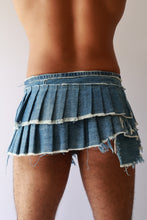 Load image into Gallery viewer, Denim Pleated Skirt
