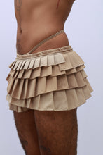Load image into Gallery viewer, Acordeón Beige Wrap Skirt
