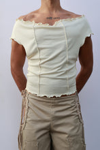 Load image into Gallery viewer, Beige Off Shoulder Top
