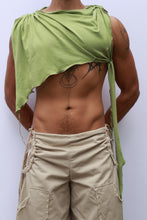 Load image into Gallery viewer, Green Asymmetric Crop Top
