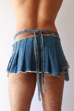Load image into Gallery viewer, Denim Pleated Wrap Skirt
