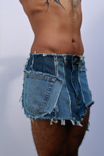 Load image into Gallery viewer, Denim Patchwork Mini Skirt
