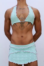 Load image into Gallery viewer, Aqua Triangle Halter Top
