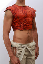 Load image into Gallery viewer, Red Animal Print Crop Top
