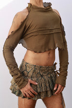 Load image into Gallery viewer, Combat Sleeve Crop Top
